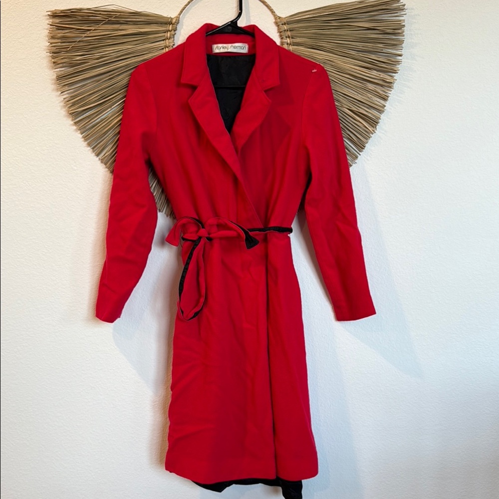 Vintage stanley sherman red Varsity Jacket with Classic Styling